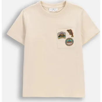 Chlapecké tričko Dětské bavlněné tričko Coccodrillo WC6143203FBK béžová 12X, vel. 104