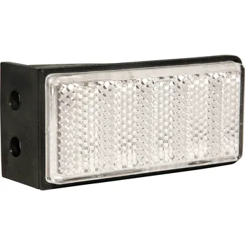 Obdélníkový reflektor s držákem bílý ASPOCK 76x34mm reflektor