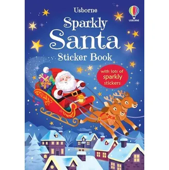 Anglický jazyk Sparkly Santa. Sticker Book