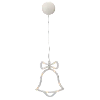 Vánoce marka niezdefiniowana VÁNOČNÍ OKENNÁ DEKORACE LED S PŘÍSAVKOU NA BATERIE 10L MIX 6 VZORŮ *4017