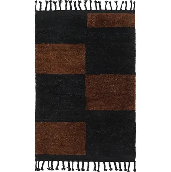 Koberec Mara, Black/Chocolate, 80 x 120 cm – Ferm Living