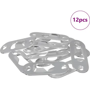 Nábytkové kování Klíčový závěs 12 pcs Stříbrná 45 x 16 x 3.5 mm Železo
