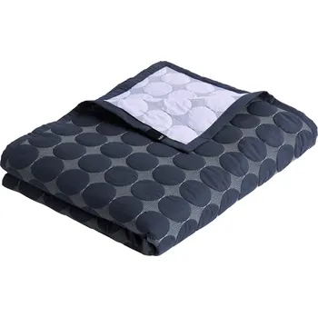 Přehoz na lůžko Přehoz na postel Mega Dot (Organic), Midnight Blue, 235 x 245 – HAY