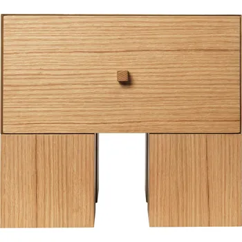 Noční stolek Noční stolek Kuben, 1x1, Natural Oak – Ferm Living