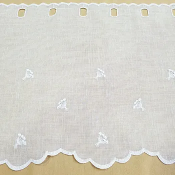 Vánoce ZIBITEX Vitrážová záclona TULIPÁNY MINI BÍLÉ 40 cm