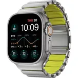 Nomad Stratos Band FKN řemínek pro Apple Watch 49mm/Ultra stříbrná/zelená (NM011147858)