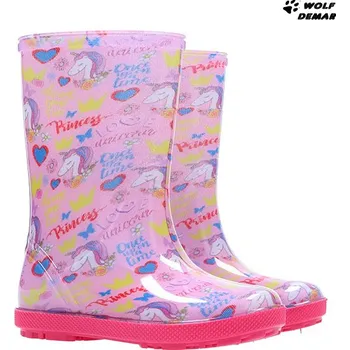 Dívčí holínky Dětské holínky DEMAR HAWAI PRINT 0047 AL jednorožec