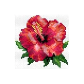 Set školních potřeb Haft krzyżykowy - Hibiskus