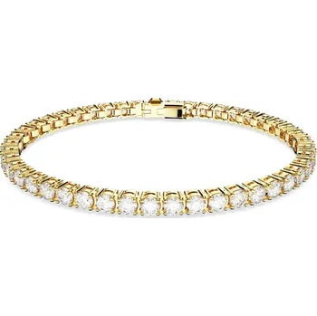 Náramek Swarovski Nadčasový pozlacený náramek se zirkony Matrix Tennis 5657662 19 cm + 2 měsíce na vrácení zboží