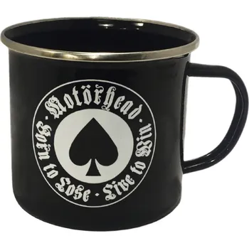 Smaltovaný hrnek Motörhead: Born To Lose (objem 450 ml) černý