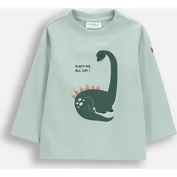 Dětská móda Kojenecké tričko s dlouhým rukávem Coccodrillo WC6143103HBN tyrkysová 06X, vel. 86