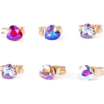 Party dekorace Great pretenders Gem of my Heart Spinner Rings (24 pcs), 6 styles assorted