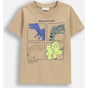 Dětské bavlněné tričko Coccodrillo WC6143202NBK béžová 80X, vel. 98