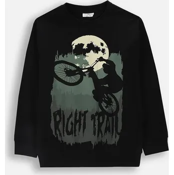 Dětské bavlněné tričko s dlouhým rukávem Coccodrillo WC6143101FBJ černá 99X, vel. 134