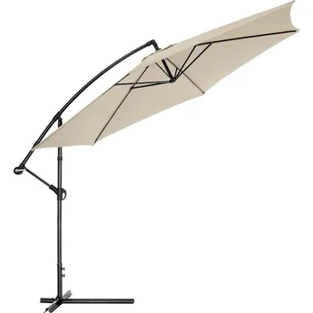 Slunečník Velký polohovatelný slunečník AVENBERG SUNNY 300, průměr 3M, Béžová-smetanová