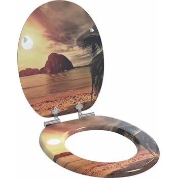 WC sedátko Toaletní sedátko s tlumeným zavíráním Oranžová 44 x 38 cm