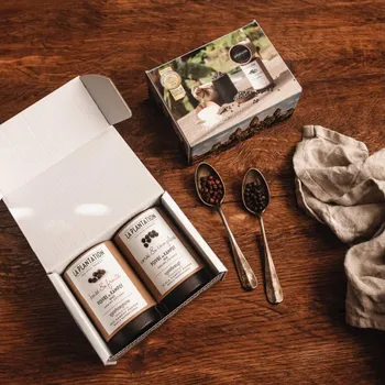 Koření La Plantation Dárková sada Kampotský černý a červený pepř 2x50g