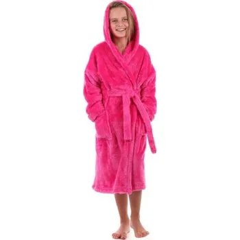 Dámský župan Dívčí růžový župan s kapucí Vestis Lilly 9120 - Velikost 128