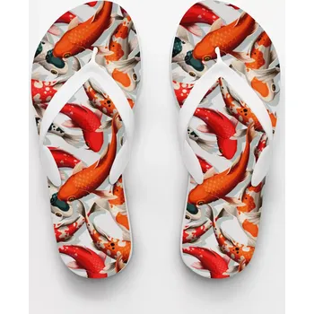 Dámské žabky Plážové žabky dámské-Koi Fish S / EU 38 bílé