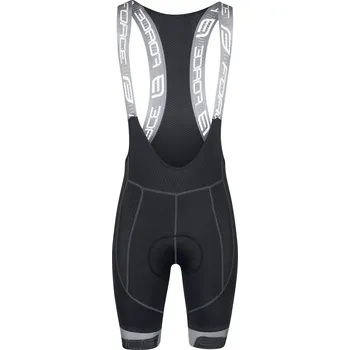 Cyklistické kalhoty Kraťasy FORCE FAME se šráky a vložkou černé XS