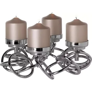 Luxusní svícen Fink SONETTE z ušlechtilé oceli Ø33cm