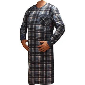 Pánská noční košile xcena Noční košile bavlněná dl. rukáv Velikost: L