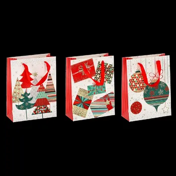 Dárková taška marka niezdefiniowana VÁNOČNÍ DÁRKOVÁ TAŠKA 18 x 24 x 8 CM bal=12ks *0726