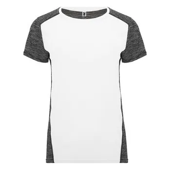 Dámské tričko Dámské sportovní tričko Zolder, bílá /černá melírová, Velikost XL