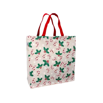 marka niezdefiniowana BAVLNĚNÁ TAŠKA VÁNOČNÍ 35 x 35 x 10 CM - CEZMÍNA bal=5ks *6844