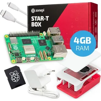 Stolní počítač Oficiální sada s Raspberry Pi 5 (4GB RAM) + krabička + 64GB microSD + příslušenství