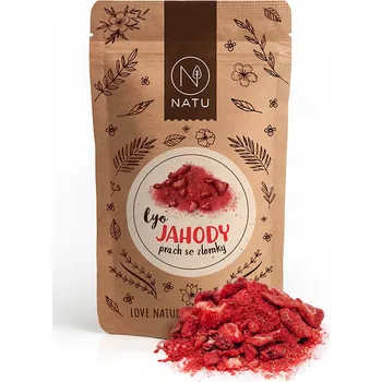 Sušené ovoce Lyofilizované jahody - prach se zlomky, 80 g