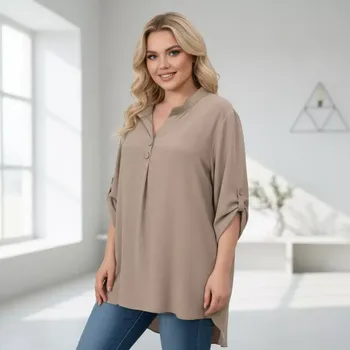 Dámská tunika Týna světle hnědá barva L1787