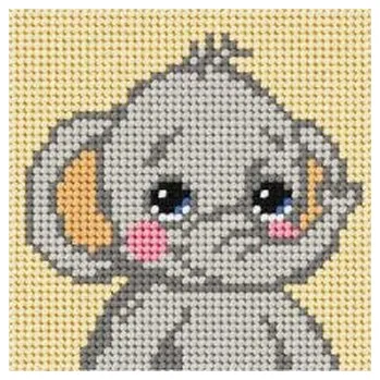 Set školních potřeb Haft. Moje pierwsze wyszywanie - Słonik