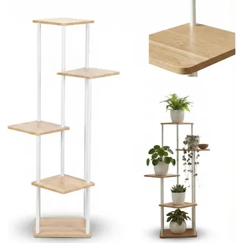 Stojan na květiny Edaxo Vysoký stojan na 5 květin RIMOZA, 30 x 30 x 106 cm