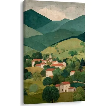 Obraz Dovido Obraz horské panorama s vesnicí