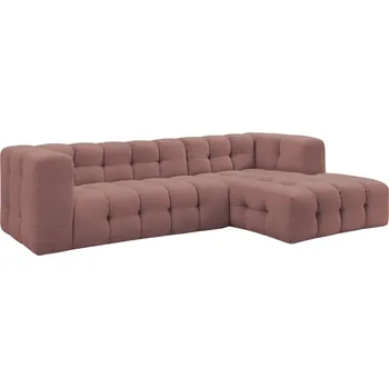 Pohovka Bobochic Paris Růžová rohová pohovka Cloud 288 cm, pravá