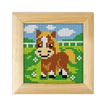 Set školních potřeb Haft z ramką. Moje pierwsze wyszywanie - Konik