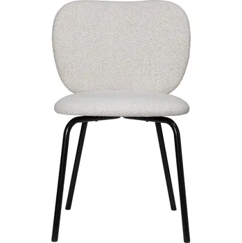 Jídelní židle Jídelní židle Rico, Soft Bouclé, Off-White Melange / Black – Ferm Living