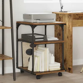 Příborník do zásuvky Stojan na tiskárnu Staré dřevo 43 x 48 x 64 cm kompozitní dřevo