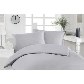 Povlečení Florella Krepové povlečení Uni Garnitur Silber Rozměr: 70x90 + 140x200 cm - loznice21.cz