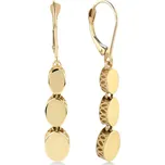 Lillian Vassago Zdobené zlaté visací náušnice na patent LLV22