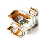 COOSEYA Dětská vanička, skládací dětská vanička, nezbytnosti pro novorozence 0-12 měsíců, přenosná