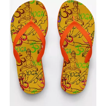 Pánské žabky Plážové žabky pánské-Om Yoga L / EU 45 oranžové
