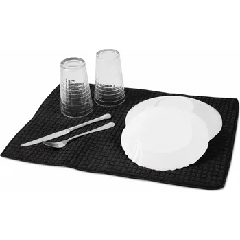 Organizace kuchyně Perfect Home 13648 Odkapávací podložka na nádobí 51x38 cm, černá