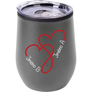 Personalizovaný cestovní termo hrnek Bowl Propletená srdce