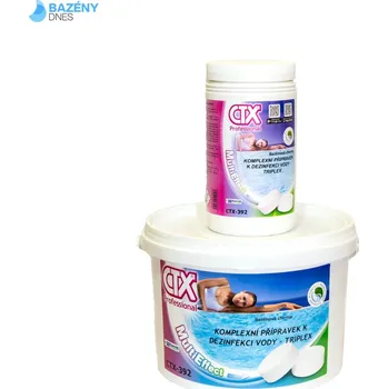 Bazénová chemie CTX - 392 TRIPLEX 3v1 (chlór, flokulant, algicid) 200g tablety 1 kg