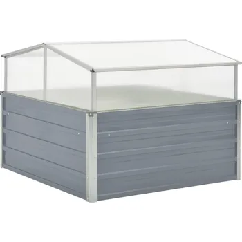 Truhlík Skleník 100x100x85 cm pozinkovaná ocel šedá