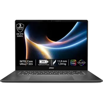 Počítač MSI Prestige 16 AI+ C3MG-027CZ, Core Ultra 7 355/32GB/1TB SSD/16" 2.8K (2880 x 1800) OLED/Win 11 Pro/Copilot+PC/černá