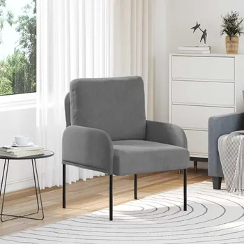 Zahradní pohovka Pohovky s polštářem 55cm Tmavě šedá Překližka