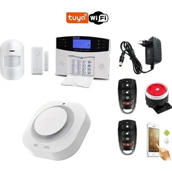 Sada domovního alarmu Alarm bezdrátový Wi-Fi-GSM Security M2B (1+1) + detektor kouře
